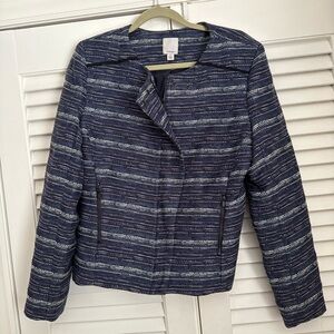 Women's Blue Striped Jacket